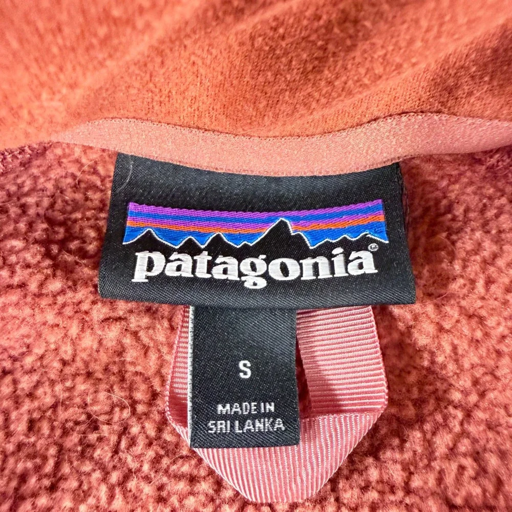 Patagonia Better Sweater Quarter Zip Pullover Fleece Hiking Mens Small Orange